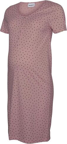 MAMA.LICIOUS Women's Mlmira AOP JRS Nightgown 2f A. E. Noos Mlmira AOP JRS Nightgown 2F A. E. Noos (Pack of 1), Woodrose, Small in Saudi Arabia