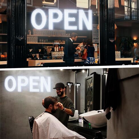 LED Open Signs for Business, 40"x14" Dimmable Large LED Open Light Up Sign with Hanging Installation for Salon Gym Cafes Store Office Bar Hotel Pubs (Cold White) in Saudi Arabia