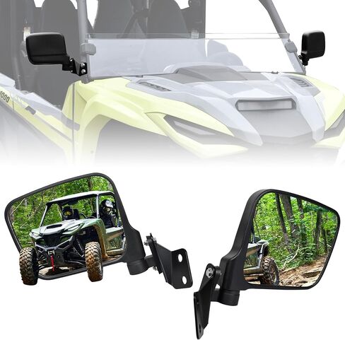 مرايا جانبية لـ Yamaha RMAX، مرايا رؤية خلفية محدبة وقابلة للتعديل وقابلة للتعديل لـ Yamaha Wolverine RMAX2 / RMAX4 1000 2021-2025، قطعتان in Saudi Arabia