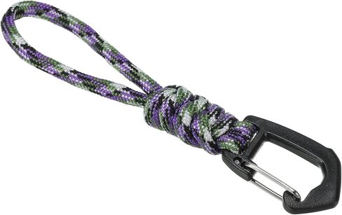 Badge Lanyard 4.7 Inch, Necklace Keychain Cord Metal Clasp Hook Ring Strap for Keys Whistle ID Card Badge Holder, Camo Purple in Saudi Arabia