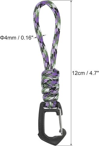 Badge Lanyard 4.7 Inch, Necklace Keychain Cord Metal Clasp Hook Ring Strap for Keys Whistle ID Card Badge Holder, Camo Purple in Saudi Arabia