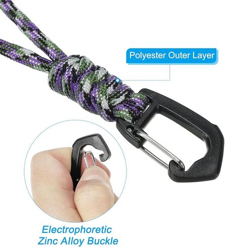 Badge Lanyard 4.7 Inch, Necklace Keychain Cord Metal Clasp Hook Ring Strap for Keys Whistle ID Card Badge Holder, Camo Purple in Saudi Arabia