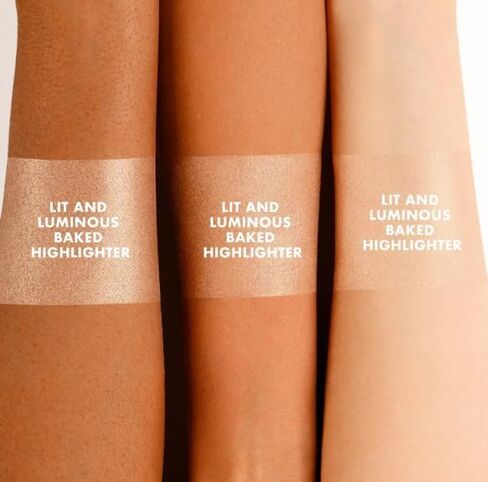 ICONIC LONDON Lit and Luminous Baked Highlighter | Powder Highlighter for a Radiant Glow, Cruelty-Free, Vegan Makeup, 0.56 oz in Kuwait