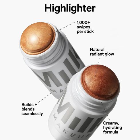 Milk Makeup Highlighter – Cream Highlighter Stick for Face + Body with Radiant, Shimmery Glow – Buildable, Blendable, Vegan Formula for All Skin Types in Kuwait