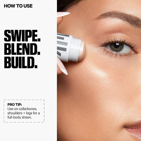 Milk Makeup Highlighter – Cream Highlighter Stick for Face + Body with Radiant, Shimmery Glow – Buildable, Blendable, Vegan Formula for All Skin Types in Kuwait