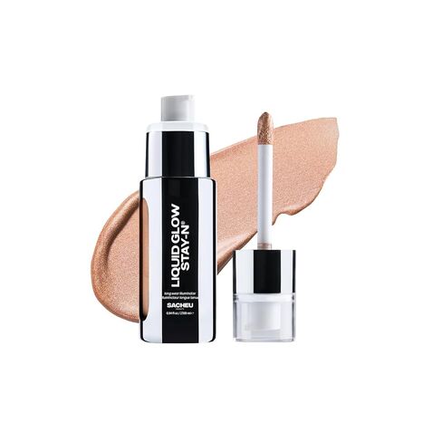 Sacheu Liquid Glow STAY-N Liquid Highlighter & Illuminator Makeup — 30ml Long Lasting Luminous Glow Lightweight Dewy Finish, Glow Getter in Kuwait