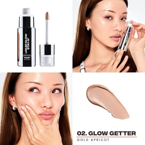 Sacheu Liquid Glow STAY-N Liquid Highlighter & Illuminator Makeup — 30ml Long Lasting Luminous Glow Lightweight Dewy Finish, Glow Getter in Kuwait