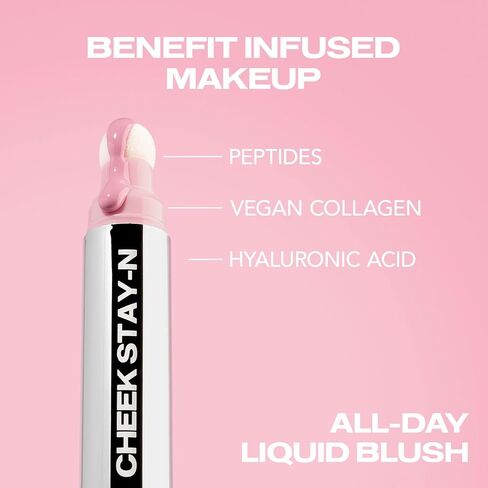 Sacheu Cheek STAY-N Liquid Blush for Cheeks — High Pigment, Buildable, Lightweight Cream Blush for Dewy & Radiant Flushed Cheeks — Long-lasting & Cruelty Free (I'm Cute) in Kuwait