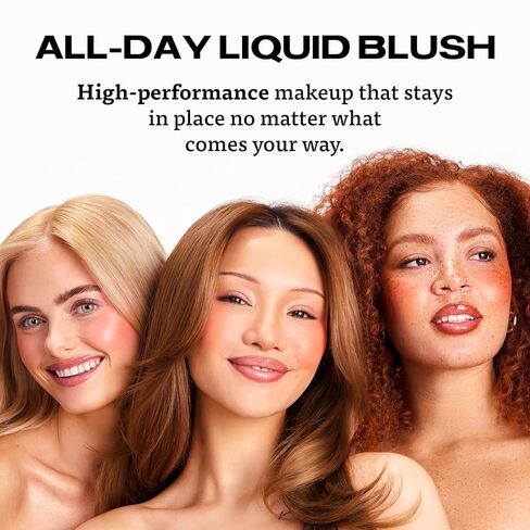 Sacheu Cheek STAY-N Liquid Blush for Cheeks — High Pigment, Buildable, Lightweight Cream Blush for Dewy & Radiant Flushed Cheeks — Long-lasting & Cruelty Free (I'm Cute) in Kuwait