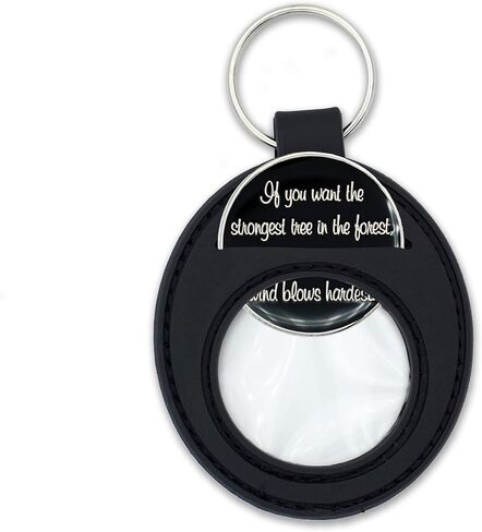 The Token Shop 1 Year Tree of Life Sobriety Chip with Black AA Coin Holder Keychain Set in Saudi Arabia