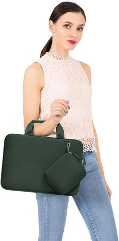 MOSISO Compatible with MacBook Air 13 inch Case 2024-2022 M3 A3113 M2 A2681,Heavy Duty Shockproof Hard Case with Fold Kickstand&Keyboard Skin&Screen Film&Type C&Neoprene Briefcase Bag, Emerald Green in Saudi Arabia