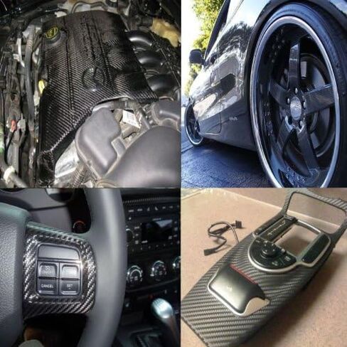 Compatible with Benz 2003-2005 ML350 Carbon Fiber Vinyl WRAP Sheet/Film (24" X 60") 2FT X 5FT 2004 03 04 05 ML 350 W163 in Saudi Arabia