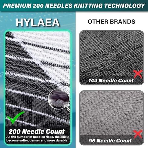 6 أزواج من جوارب الجري للرجال من Hylaea، جوارب Coolmax مبطنة مضادة للبثور للرياضيين، ماصة للرطوبة ومقاس بدون خياطة مقاس XL رمادي فاتح ورمادي داكن وأسود وبرتقالي وأخضر وأزرق in Kuwait