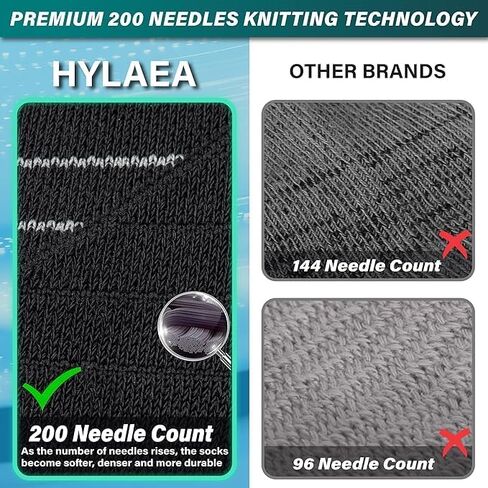 6 أزواج من جوارب الجري للرجال من Hylaea، جوارب Coolmax مبطنة مضادة للبثور للرياضيين، ماصة للرطوبة وبخياطة مقاس L أسود وأبيض in Kuwait