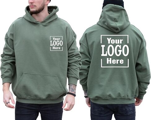 هوديس مخصص للرجال والنساء هوديي قابل للتخصيص هوديي مخصص صمم شعارك الشخصي هوديس الأمامي والخلفي طباعة نص مخصص هوديس in Kuwait