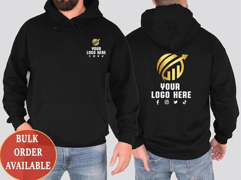 هوديس مخصص للرجال والنساء هوديي قابل للتخصيص هوديي مخصص صمم شعارك الشخصي هوديس الأمامي والخلفي طباعة نص مخصص هوديس in Kuwait