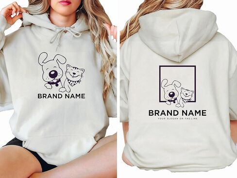 هوديس مخصص للرجال والنساء هوديي قابل للتخصيص هوديي مخصص صمم شعارك الشخصي هوديس الأمامي والخلفي طباعة نص مخصص هوديس in Kuwait