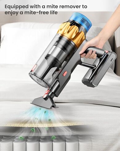 Cordless Vacuum Cleaner, 650W 55KPA 70Mins Vacuum Cleaners for Home, Self-Standing Cordless Stick Vacuum with Anti-Tangle, Lightweight Wireless Vacuum for Hardwood Floor/Carpet/Pet Hair in Kuwait