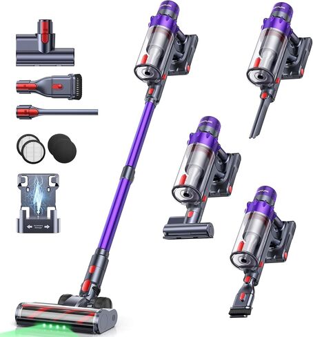 SMOTURE Cordless Vacuum Cleaner, 650W 55KPA 70Mins Vacuum Cleaners for Home, Cordless Stick Vacuum with LED Touch Screen, Anti-Tangle Wireless Vacuum, Handheld Vacuum for Pet Hair/Carpet/Floor in Kuwait