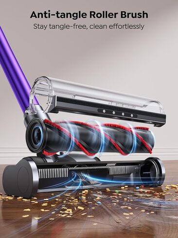 SMOTURE Cordless Vacuum Cleaner, 650W 55KPA 70Mins Vacuum Cleaners for Home, Cordless Stick Vacuum with LED Touch Screen, Anti-Tangle Wireless Vacuum, Handheld Vacuum for Pet Hair/Carpet/Floor in Kuwait