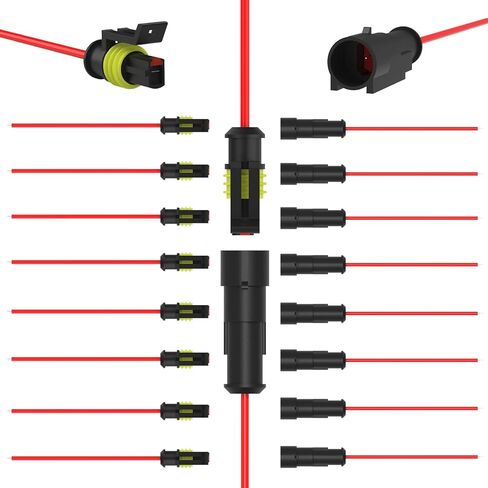 993PCS 68 Sets Automotive Weatherpack Connector Kit with Crimper 1/2/3/4/5/6 Pin Waterproof Auto Electrical Wire Connectors Weather Pack Connectors Crimping Tool 20-14 AWG in Saudi Arabia