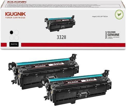 2-Pack CRG 332 II High Yield Black Toner Cartridges Replacement for Canon CRG 332 II for imageCLASS LBP7780Cdn Printer in Kuwait