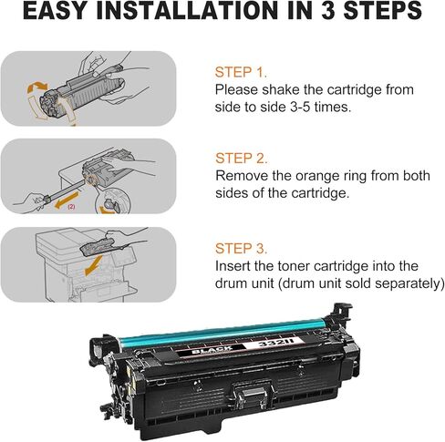 2-Pack CRG 332 II High Yield Black Toner Cartridges Replacement for Canon CRG 332 II for imageCLASS LBP7780Cdn Printer in Kuwait