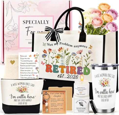 هدايا التقاعد للنساء 2026، هدايا تقاعد سعيدة لزملاء العمل والممرضات والممرضات، أفضل سلة هدايا رائعة للمتقاعدين للنساء، هدية مضحكة للوداع للأم والجدة والأصدقاء وزملاء العمل | تقاعد سعيد in Kuwait