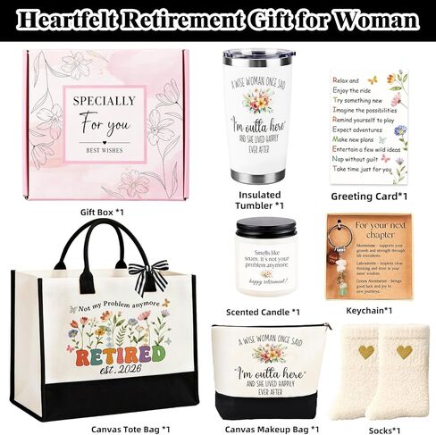 هدايا التقاعد للنساء 2026، هدايا تقاعد سعيدة لزملاء العمل والممرضات والممرضات، أفضل سلة هدايا رائعة للمتقاعدين للنساء، هدية مضحكة للوداع للأم والجدة والأصدقاء وزملاء العمل | تقاعد سعيد in Kuwait