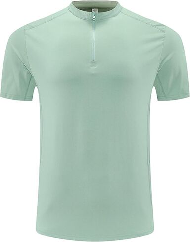 Moisture Wicking Shirts for Men Short Sleeve Quick Dry Breathable Quarter Zip Pullover Running Shirt Gym Clothes 2026 in Saudi Arabia