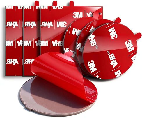 وسادات لاصقة مزدوجة الجوانب مصنوعة من شريط تثبيت عالي التحمل 3M VHB 3 مربع و3 دائري لتثبيت كاميرا داش على الزجاج الأمامي وحامل كاميرا GPS ولوحة القيادة وتطبيقات السيارات الخارجية in Kuwait