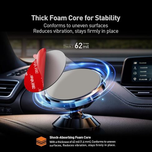 وسادات لاصقة مزدوجة الجوانب مصنوعة من شريط تثبيت عالي التحمل 3M VHB 3 مربع و3 دائري لتثبيت كاميرا داش على الزجاج الأمامي وحامل كاميرا GPS ولوحة القيادة وتطبيقات السيارات الخارجية in Kuwait