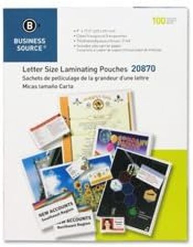 كيس تغليف بحجم Letter من Business Source - عرض 9 بوصة × طول 11.5 بوصة × سمك 3 مل - 100 / صندوق - شفاف in Saudi Arabia