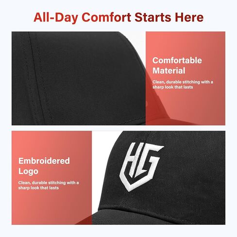 قبعة بيسبول خفيفة الوزن للجنسين: تصميم قابل للتنفس وقابل للتعديل للمشي والجري والسفر والاستخدام اليومي (أسود منتصف الليل) in Kuwait