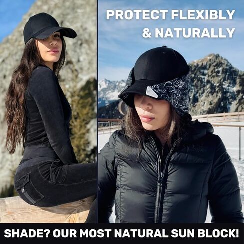 Cap, Sliding Brim & Magnetic Bandana Add-Ons – Double-Length Shade & UPF 50+ Neck Protection, Patented Design in Saudi Arabia