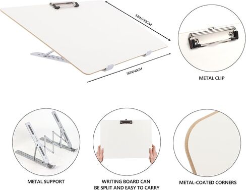 لوح مائل للكتابة مقاس 16 × 12 بوصة، لوح كتابة قابل للمسح الجاف، سطح مائل لتحسين وضوح الكتابة اليدوية، لوحة كتابة مائلة 20 درجة لكتابة رسم القراءة in Kuwait