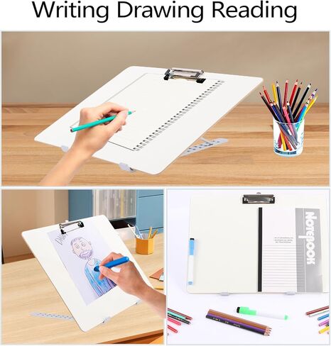 لوح مائل للكتابة مقاس 16 × 12 بوصة، لوح كتابة قابل للمسح الجاف، سطح مائل لتحسين وضوح الكتابة اليدوية، لوحة كتابة مائلة 20 درجة لكتابة رسم القراءة in Kuwait