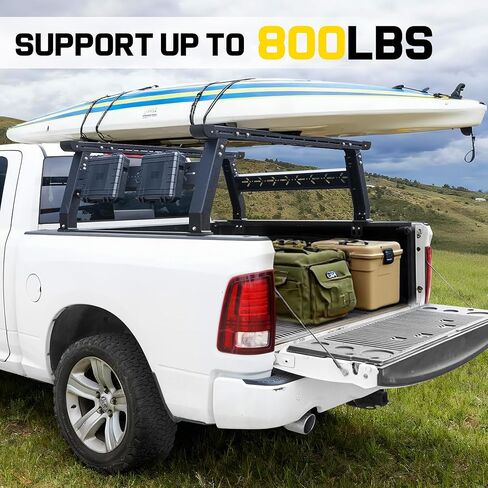 Binary Star Adjustable Truck Bed Rack Compatible with Most Trucks (Chevy/Dodge/Ford/Gladiator/Tundra/Tacoma), Kayak, Surfboard, Lumber, Snowboard, Ladder Rack for Truck in Saudi Arabia