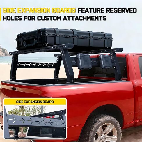 Binary Star Adjustable Truck Bed Rack Compatible with Most Trucks (Chevy/Dodge/Ford/Gladiator/Tundra/Tacoma), Kayak, Surfboard, Lumber, Snowboard, Ladder Rack for Truck in Saudi Arabia