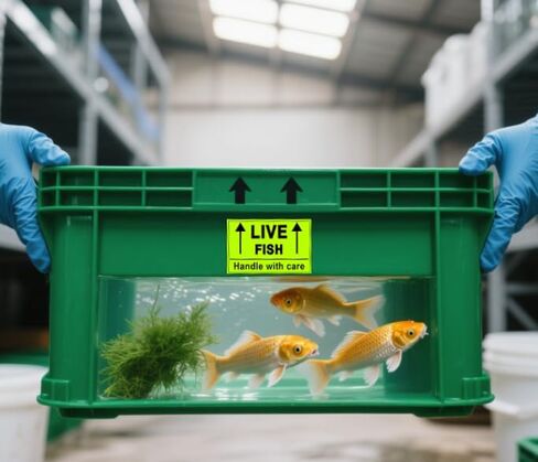 Remarkable Live Fish Stickers Shipping Labels, 2 X 3 Inch Fluorescent Green Please Handle with Care Stickers - 250 Adhesive Labels Per Roll in Saudi Arabia