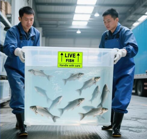 Remarkable Live Fish Stickers Shipping Labels, 2 X 3 Inch Fluorescent Green Please Handle with Care Stickers - 250 Adhesive Labels Per Roll in Saudi Arabia