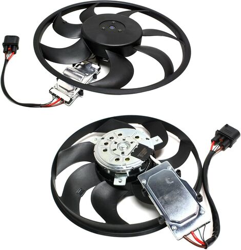 Replacement Cooling Fan Assembly Pair fits Volkswagen Touareg 2008-2009 (V8 4.2L Gas) without Towing Package in Saudi Arabia