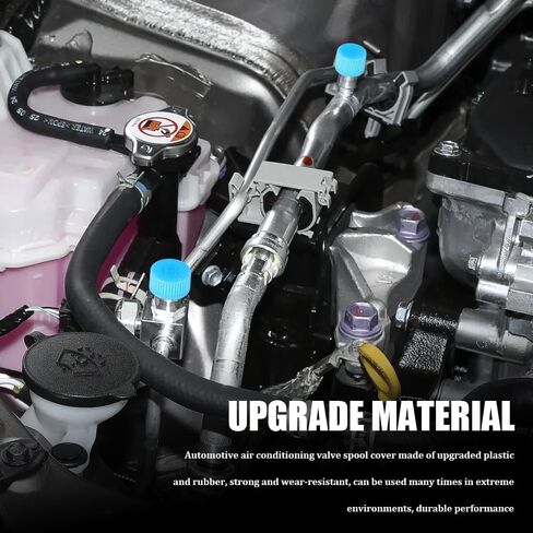 2PCS Replacement Valve Caps for Car Air Conditioning, Car Refrigerant Caps, Leakproof R134a AC System Charging Port Dust Cover, Auto High & Low Pressure AC Covers for Most Vehicles (2PCS) in Saudi Arabia