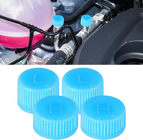 2PCS Replacement Valve Caps for Car Air Conditioning, Car Refrigerant Caps, Leakproof R134a AC System Charging Port Dust Cover, Auto High & Low Pressure AC Covers for Most Vehicles (2PCS) in Saudi Arabia