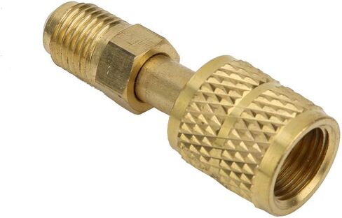 GLOGLOW Hose Pipe Fitting R410 Brass Adapter for HVAC Mini Split Systems, 1/4 Male to 5/16 Female, Gold, Premium Quality Charging Hose Connector for HVAC Mini Split Systems, 1/4 Male to in Saudi Arabia