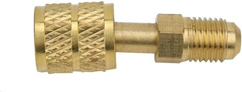 محول تيار متردد نحاسي من Walfront 1/4 ذكر إلى 5/16 موصل SAE أنثى لوحدة تقسيم صغيرة للتبريد R410، محول HVAC نحاسي لخدمات التبريد مع وصلة مضادة للخلف in Saudi Arabia
