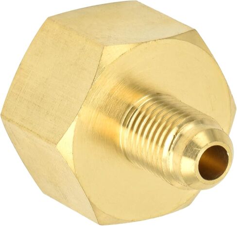 SUNGOOYUE Refrigerant Charging Adapter, 2PCS Brass AC Fitting Brass Conversion Coupler 1/4 SAE Male to 21mm Female Thread for R32 R134a R407a R404a HVAC Systems in Saudi Arabia