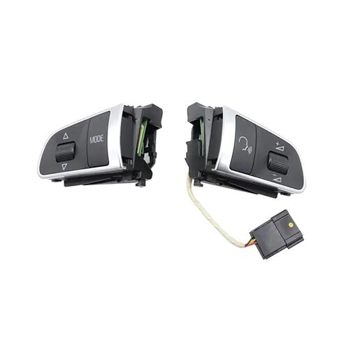 Steering Wheel Mounted Cruise Control Switch Butto L&R Steering Wheel Buttons MFSW Control Switch Cruise/Fit for Audi Q5 Q7 A3 A4 A5 A8L A7 A6 C6 A8 S5 S8 in Saudi Arabia