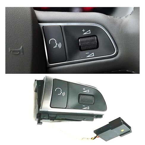 Steering Wheel Mounted Cruise Control Switch Butto L&R Steering Wheel Buttons MFSW Control Switch Cruise/Fit for Audi Q5 Q7 A3 A4 A5 A8L A7 A6 C6 A8 S5 S8 in Saudi Arabia