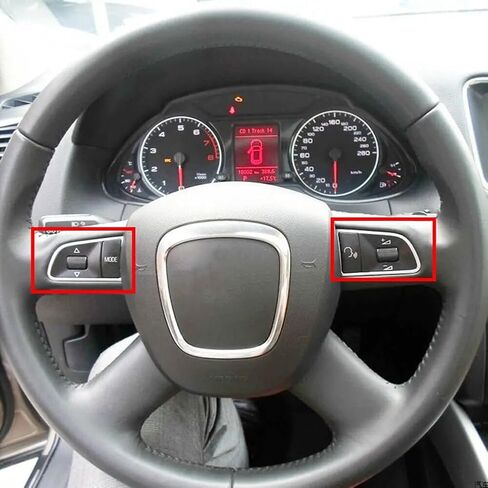 Steering Wheel Mounted Cruise Control Switch Butto L&R Steering Wheel Buttons MFSW Control Switch Cruise/Fit for Audi Q5 Q7 A3 A4 A5 A8L A7 A6 C6 A8 S5 S8 in Saudi Arabia
